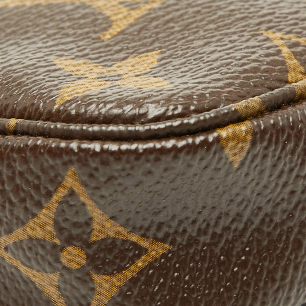LOUIS VUITTON Brown Monogram Leather Pochette Pouch - Picture 7 of 11